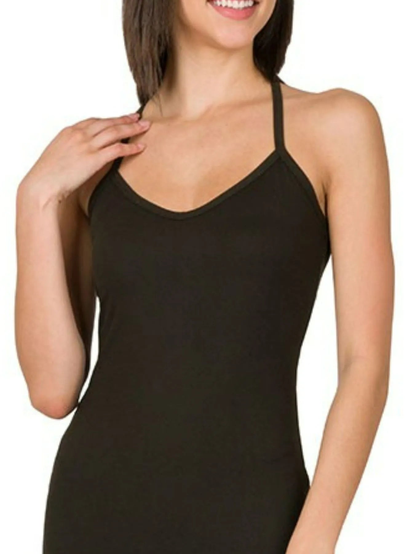 Zenana Brushed Dty Thin Strap Racerback V-Neck Maxi Dress 0023c6cc-0c55-401e-be09-234eabea85c3-Max-Origin