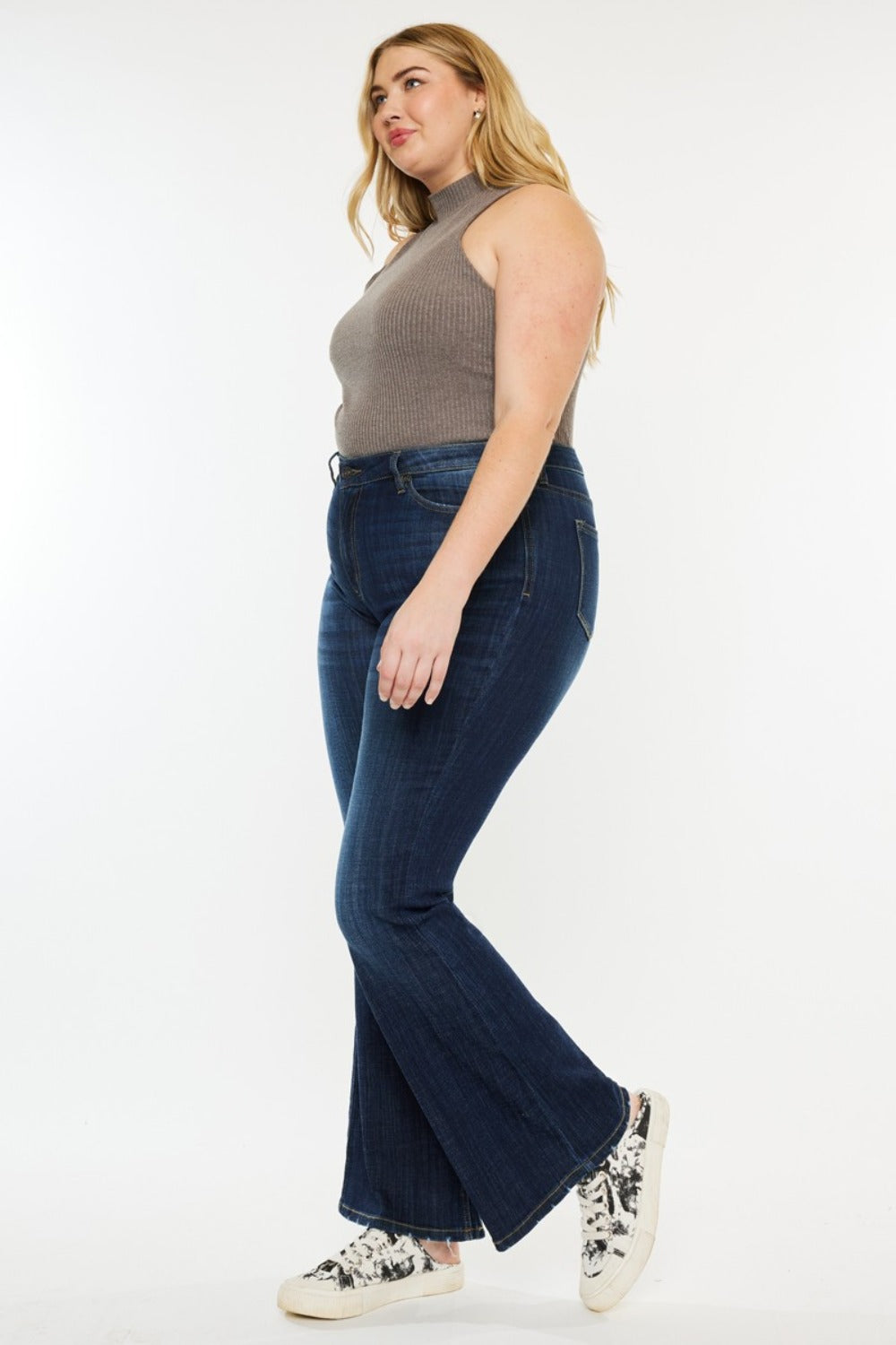 Kancan Full Size Mid Rise Flare Jeans Kancan Full Size Mid Rise Flare Jeans - TopFashionHQ