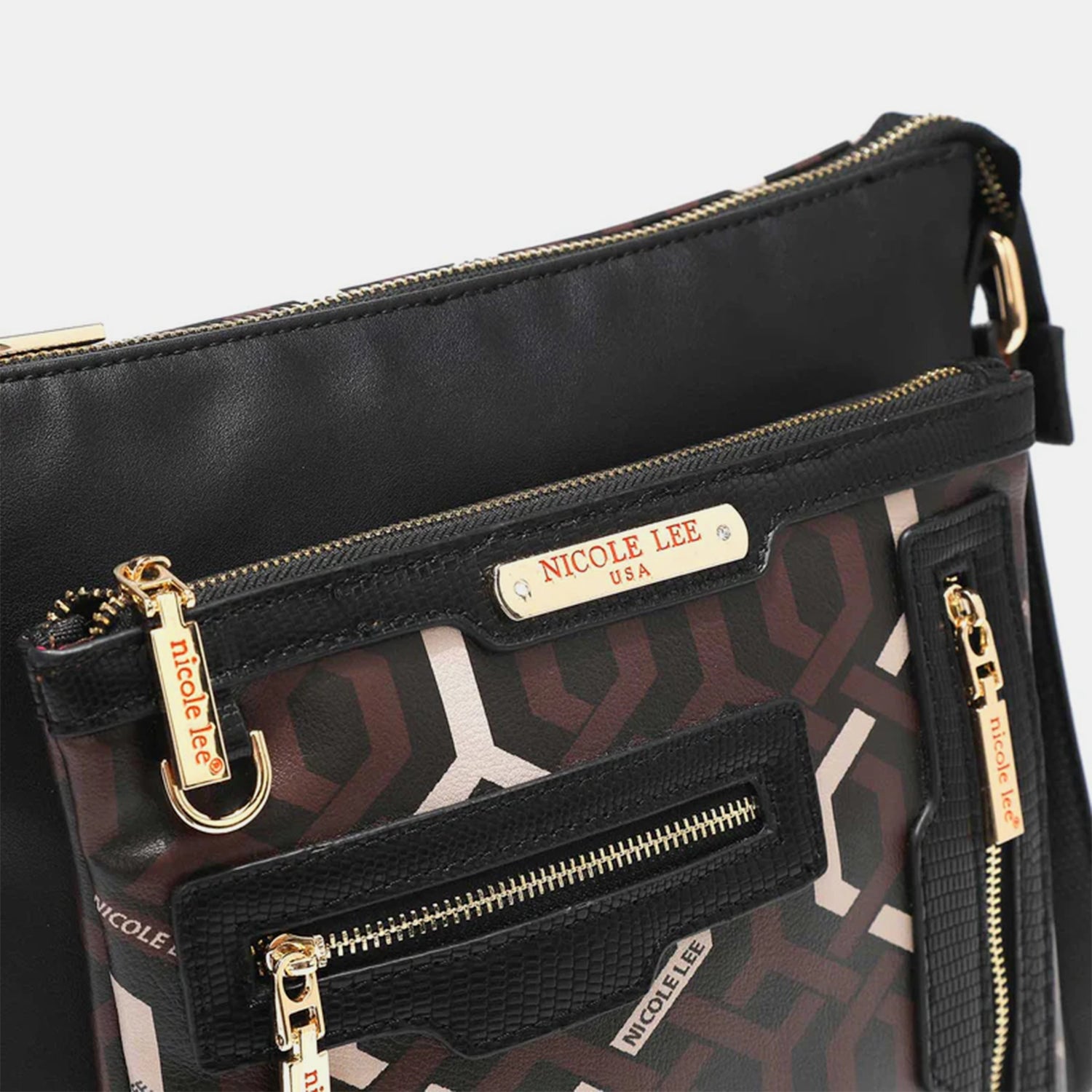 Nicole Lee USA Geometric Pattern Crossbody Bag Nicole Lee USA Geometric Pattern Crossbody Bag - TopFashionHQ