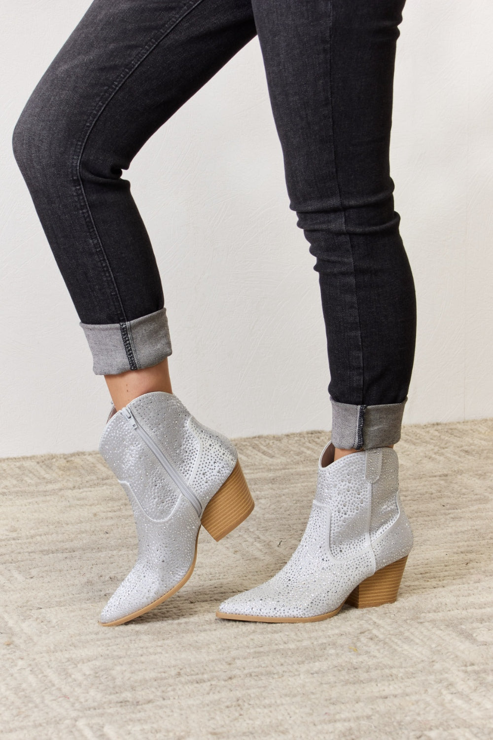 East Lion Corp Rhinestone Ankle Cowboy Boots East Lion Corp Rhinestone Ankle Cowboy Boots - TopFashionHQ