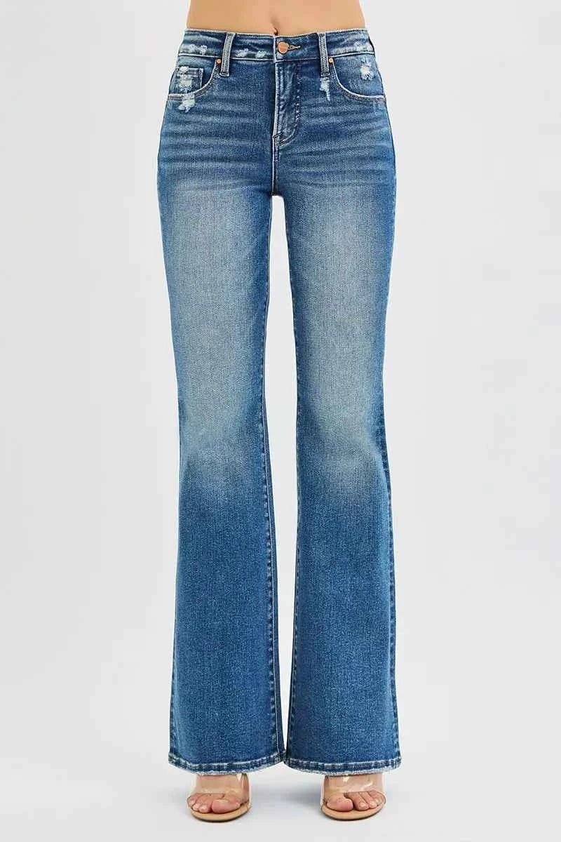 RISEN Full Size Tummy Control High Rise Flare Jeans Plus Size RISEN Full Size Tummy Control High Rise Flare Jeans Plus Size
