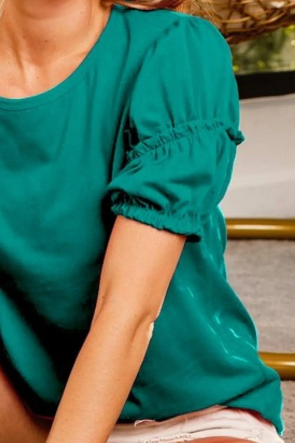 BiBi Cotton Span Shrring Detailed Round Neck Top 030cdbf0-11d9-49db-a7cc-f6f09d2fe991-Max-Origin