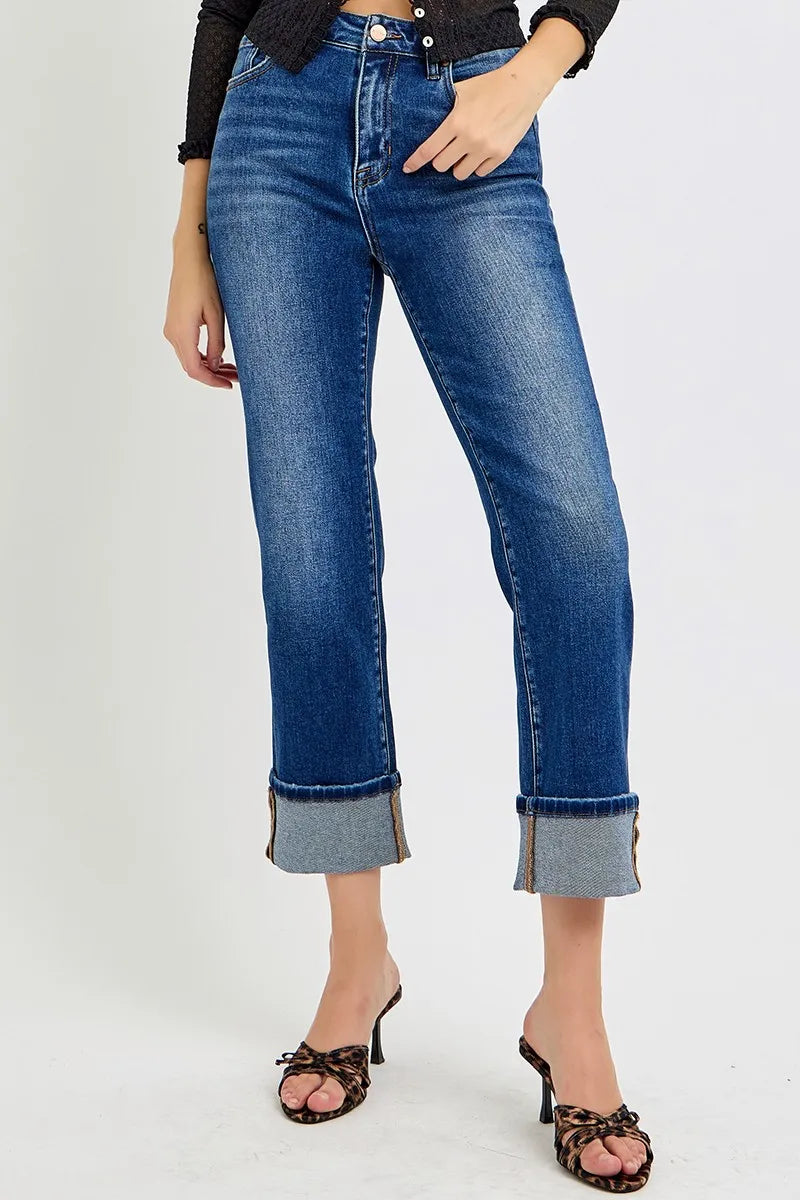 RISEN Full Size High Rise Ankle Straight Cuffed Jeans Plus Size 03b002fe-8fd2-4a1c-8bd9-51df9bed909e-Max