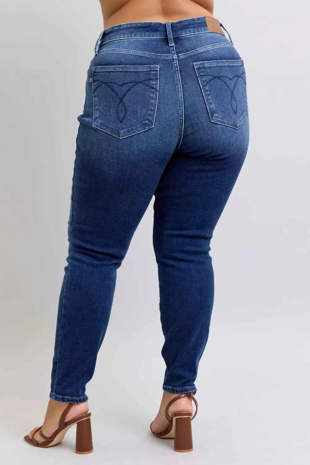 Judy Blue Full Size Washed Thermal Skinny Jeans Plus Size Judy Blue Full Size Washed Thermal Skinny Jeans Plus Size