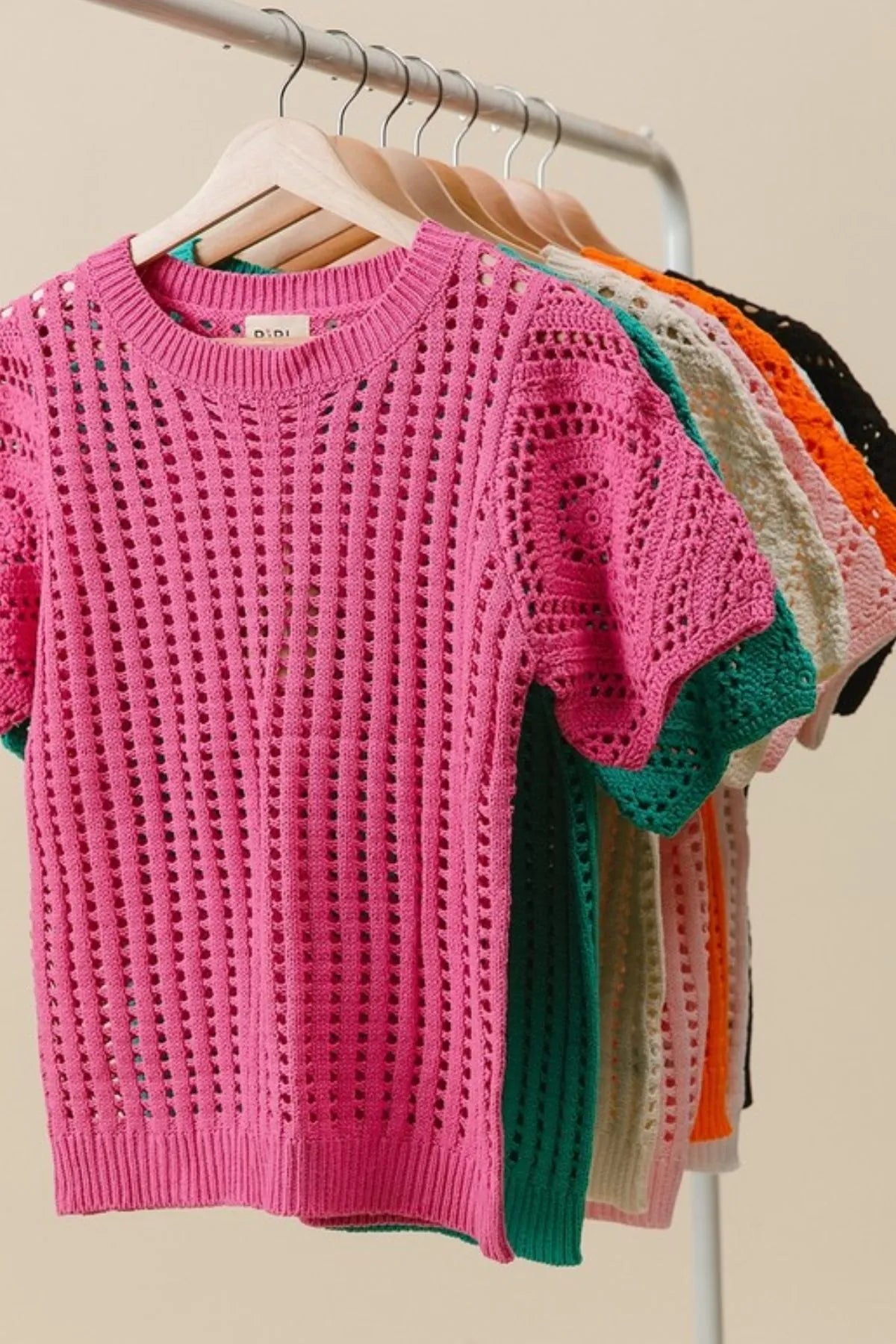 BiBi Crochet Lace Top With Puff Sleeves 061087f6-d2bd-476e-a8b3-7874db7059f3-Max-Origin