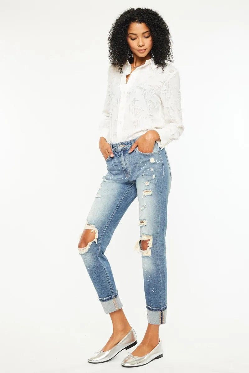 Kancan High Rise Distressed Boyfriend Fit Jeans 06e639f5-040f-47cb-9770-97efc2a895b2-Max-Origin