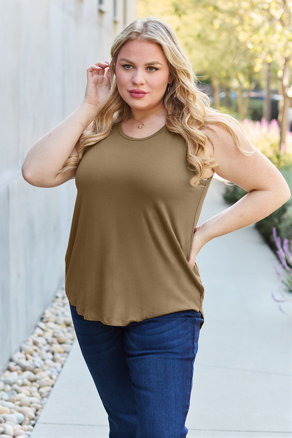 Basic Bae Full Size Round Neck Tank Basic Bae Full Size Round Neck Tank - TopFashionHQ