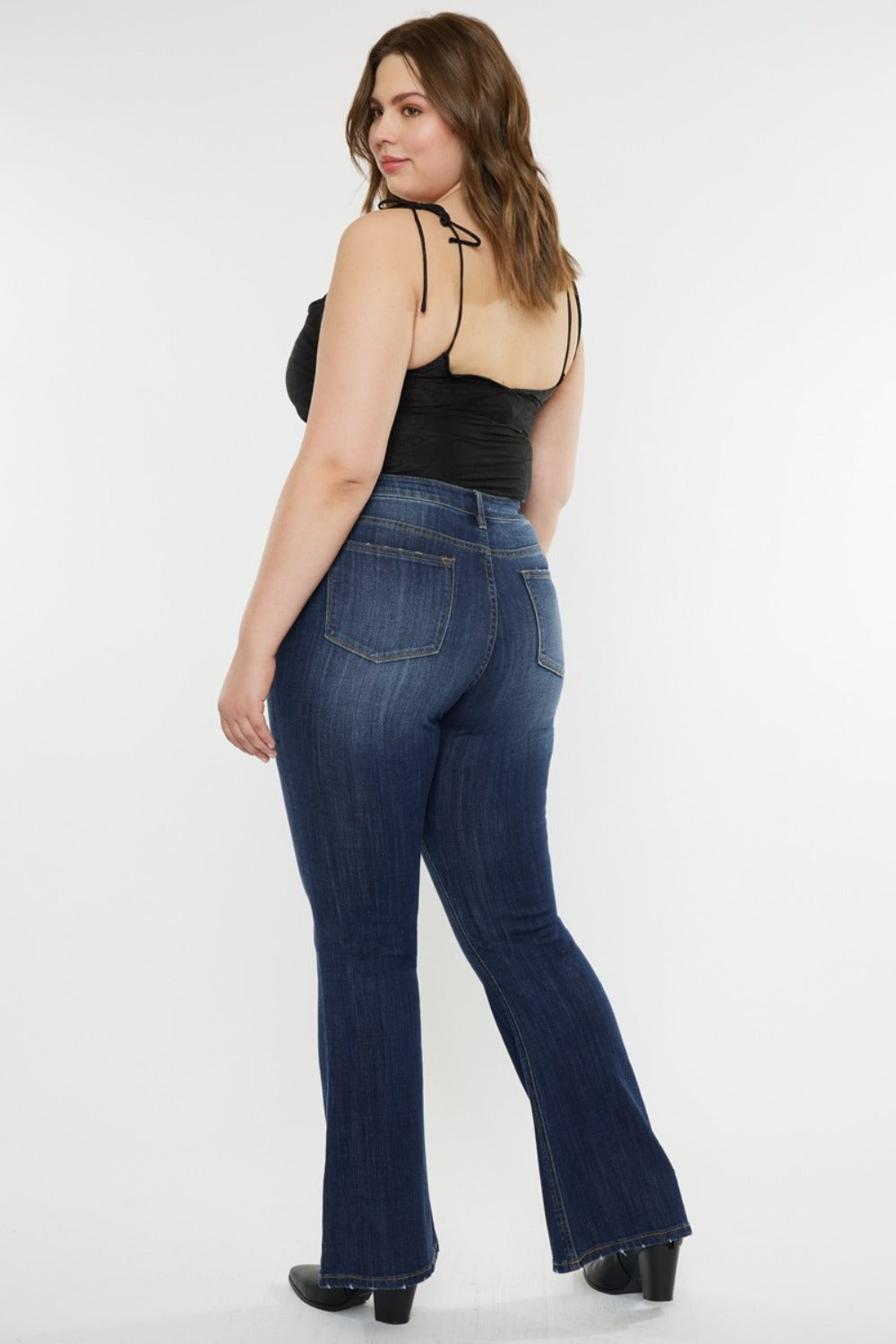 Kancan Full Size Mid Rise Slim Flare Jeans Kancan Full Size Mid Rise Slim Flare Jeans - TopFashionHQ