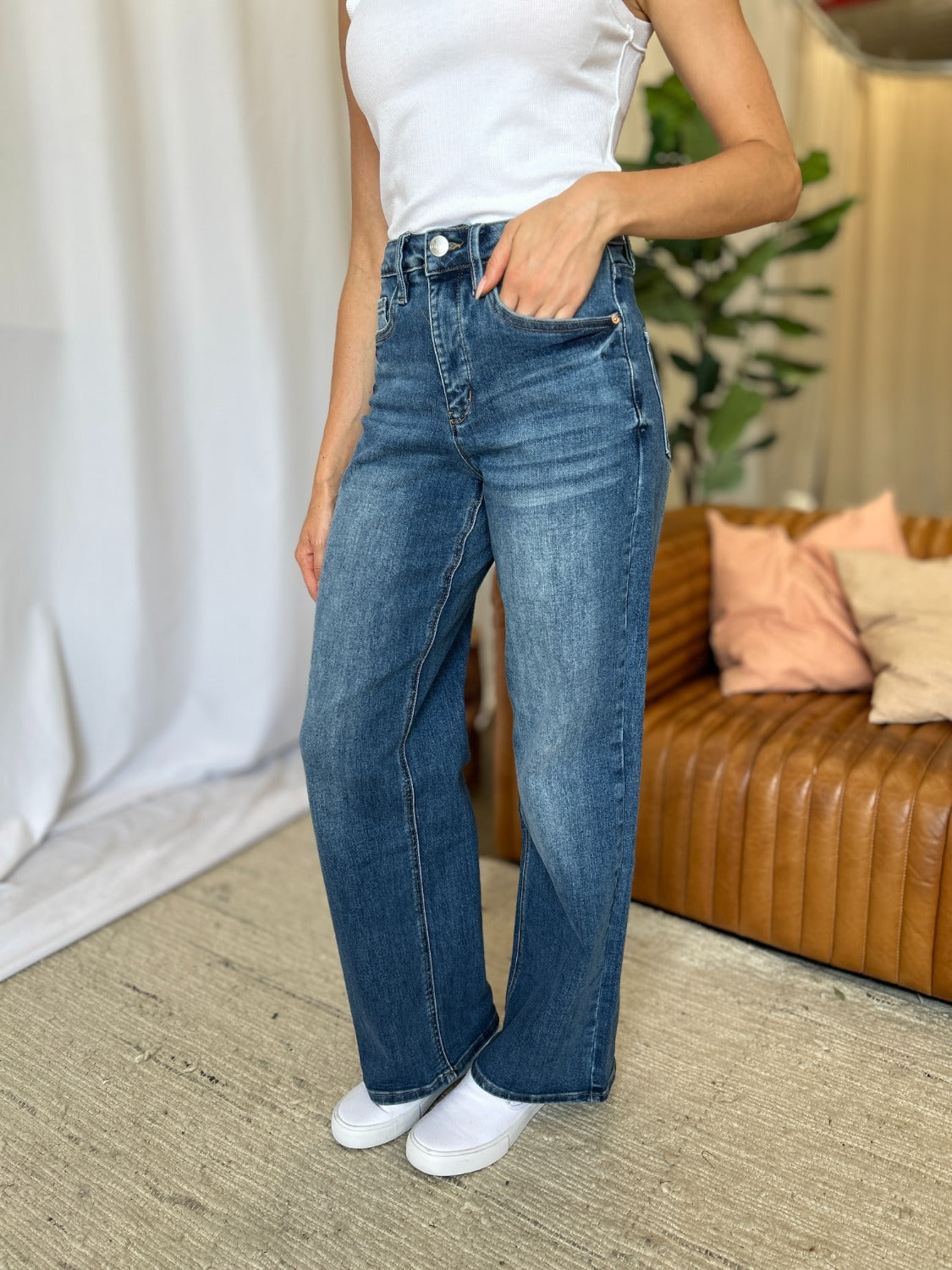 RFM Full Size High Rise Tummy Control Wide Leg Jeans RFM Full Size High Rise Tummy Control Wide Leg Jeans