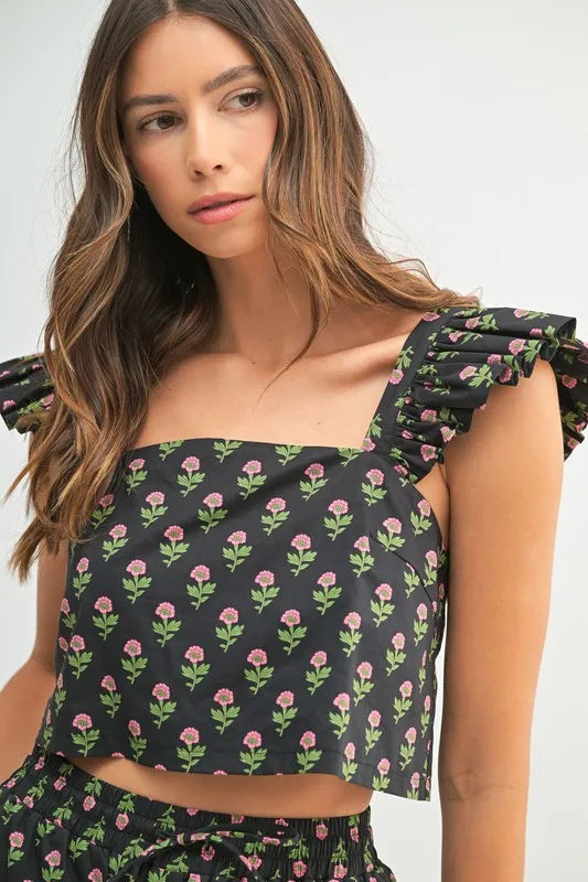 MABLE Floral Print Ruffle Top and Pants Set 09e4d1065fe74da79c12649a03f2590b-Max-Origin