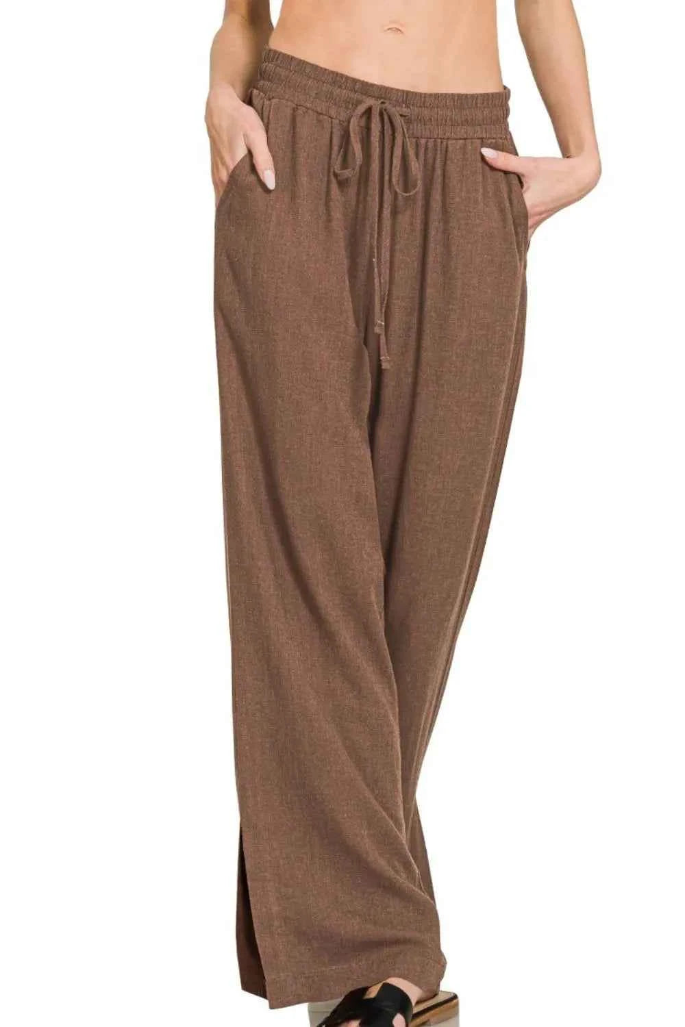 Zenana Linen Drawstring Pants Zenana Linen Drawstring Pants