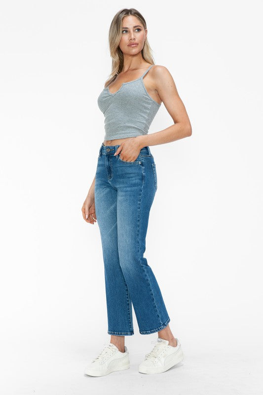 bytos Full Size Cat's Whiskers Mid Rise Ankle Jeans bytos Full Size Cat's Whiskers Mid Rise Ankle Jeans