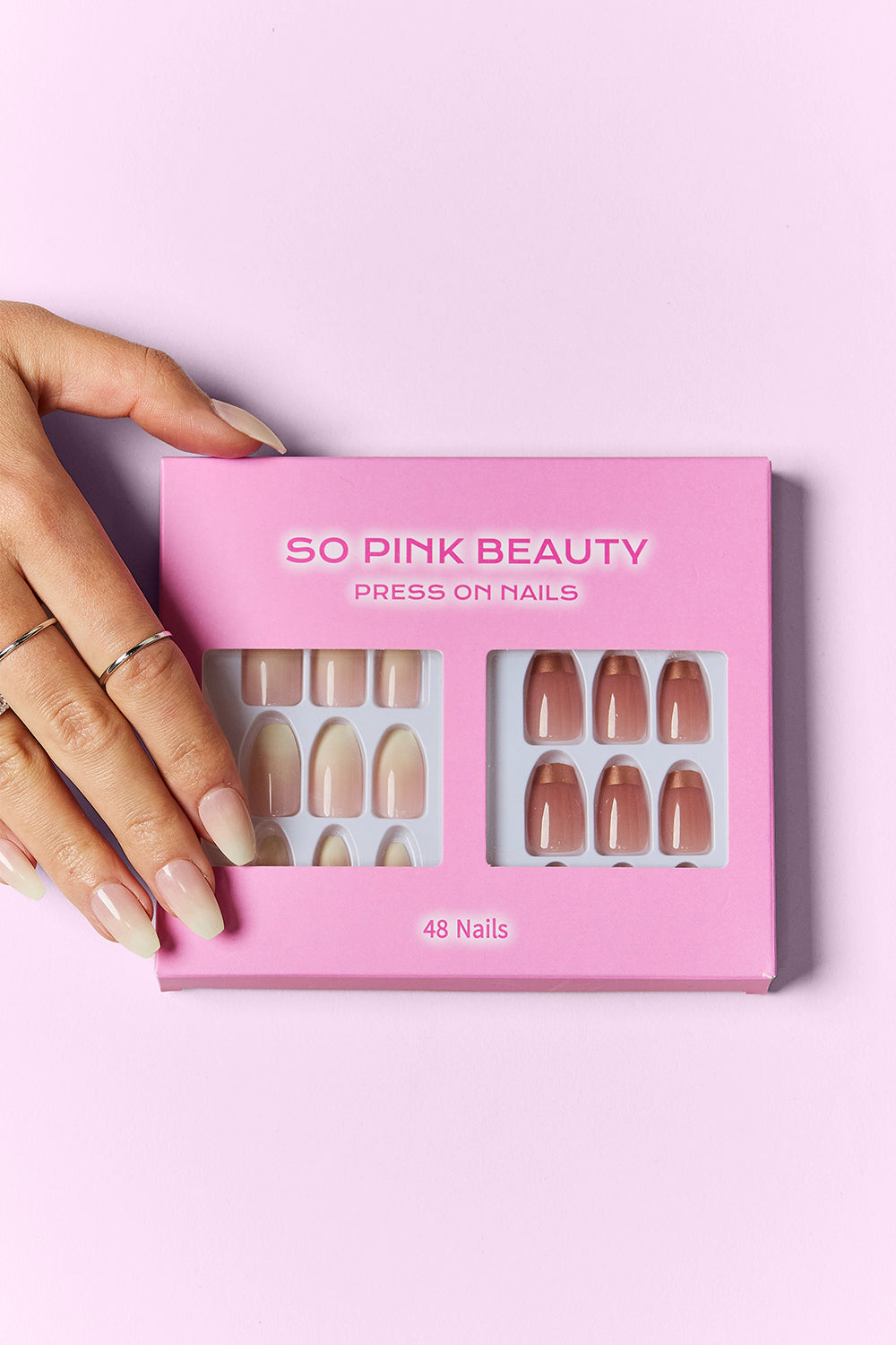 SO PINK BEAUTY Press On Nails 2 Packs SO PINK BEAUTY Press On Nails 2 Packs - TopFashionHQ