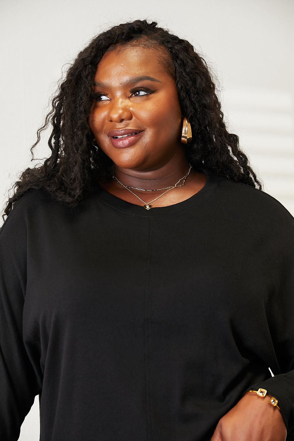 Double Take Seam Detail Round Neck Long Sleeve Top Double Take Seam Detail Round Neck Long Sleeve Top - TopFashionHQ