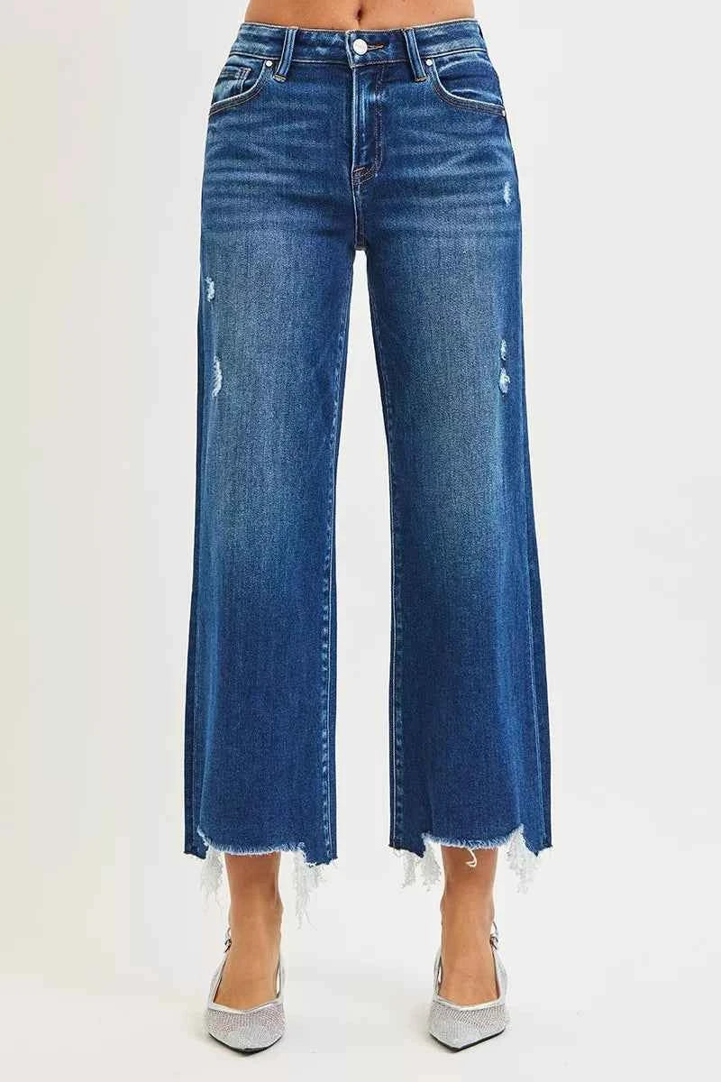 RISEN High Rise Crop Wide Leg Jeans RISEN High Rise Crop Wide Leg Jeans