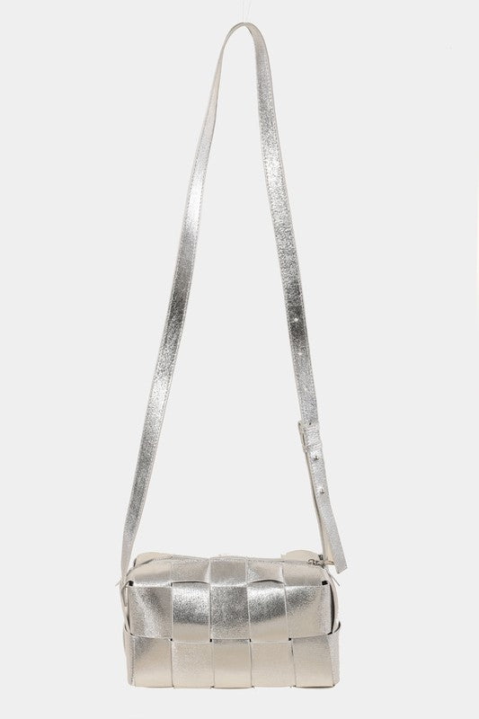 Fame Woven Crossbody Bag with Adjustable Strap Fame Woven Crossbody Bag with Adjustable Strap