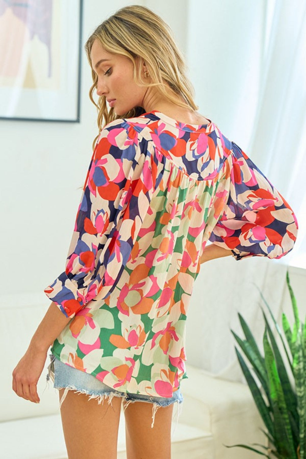 First Love Full Size Floral Button Down Satin Shirt First Love Full Size Floral Button Down Satin Shirt - TopFashionHQ