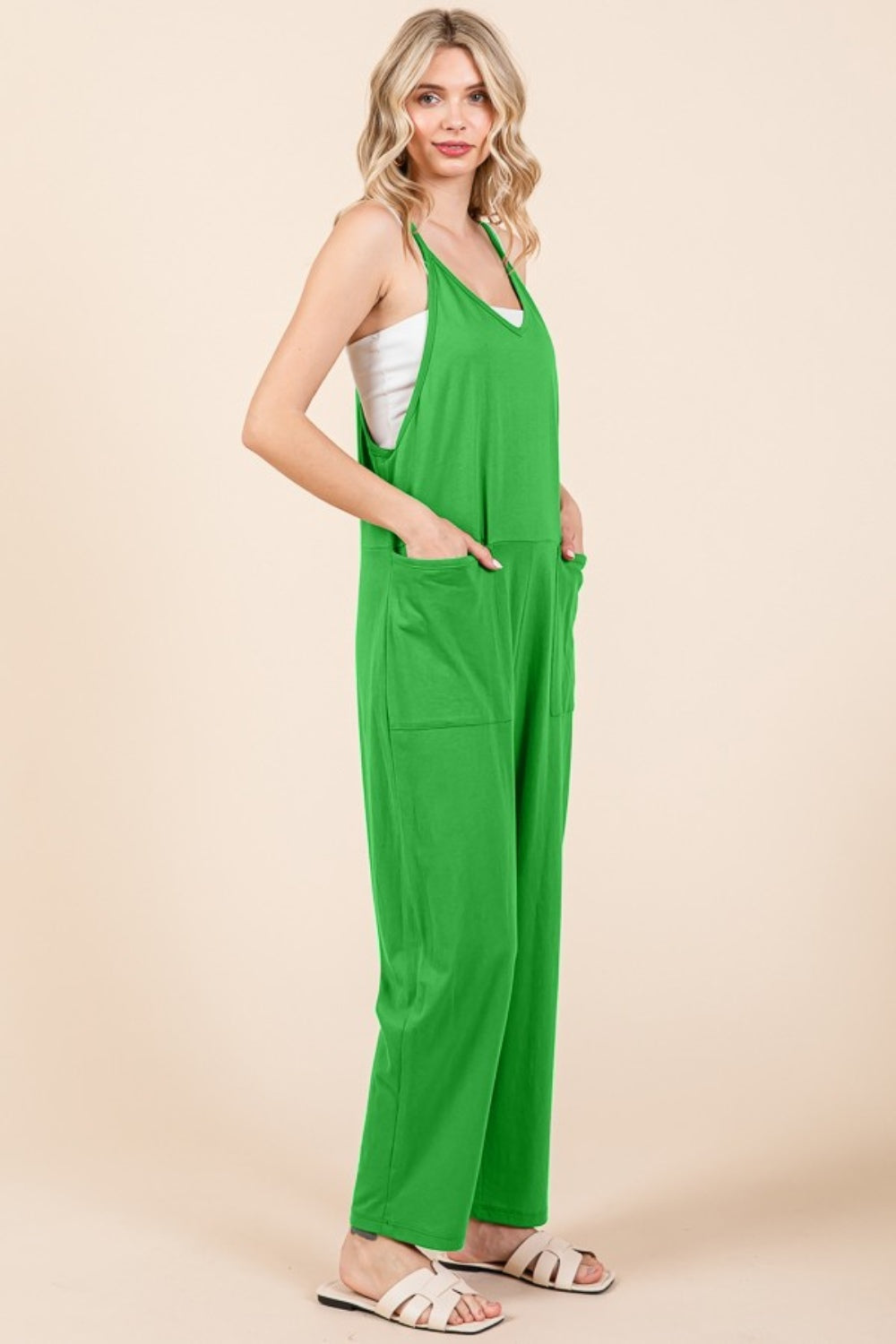 Culture Code Full Size Sleeveless Jumpsuit with Pockets Culture Code Full Size Sleeveless Jumpsuit with Pockets - TopFashionHQ