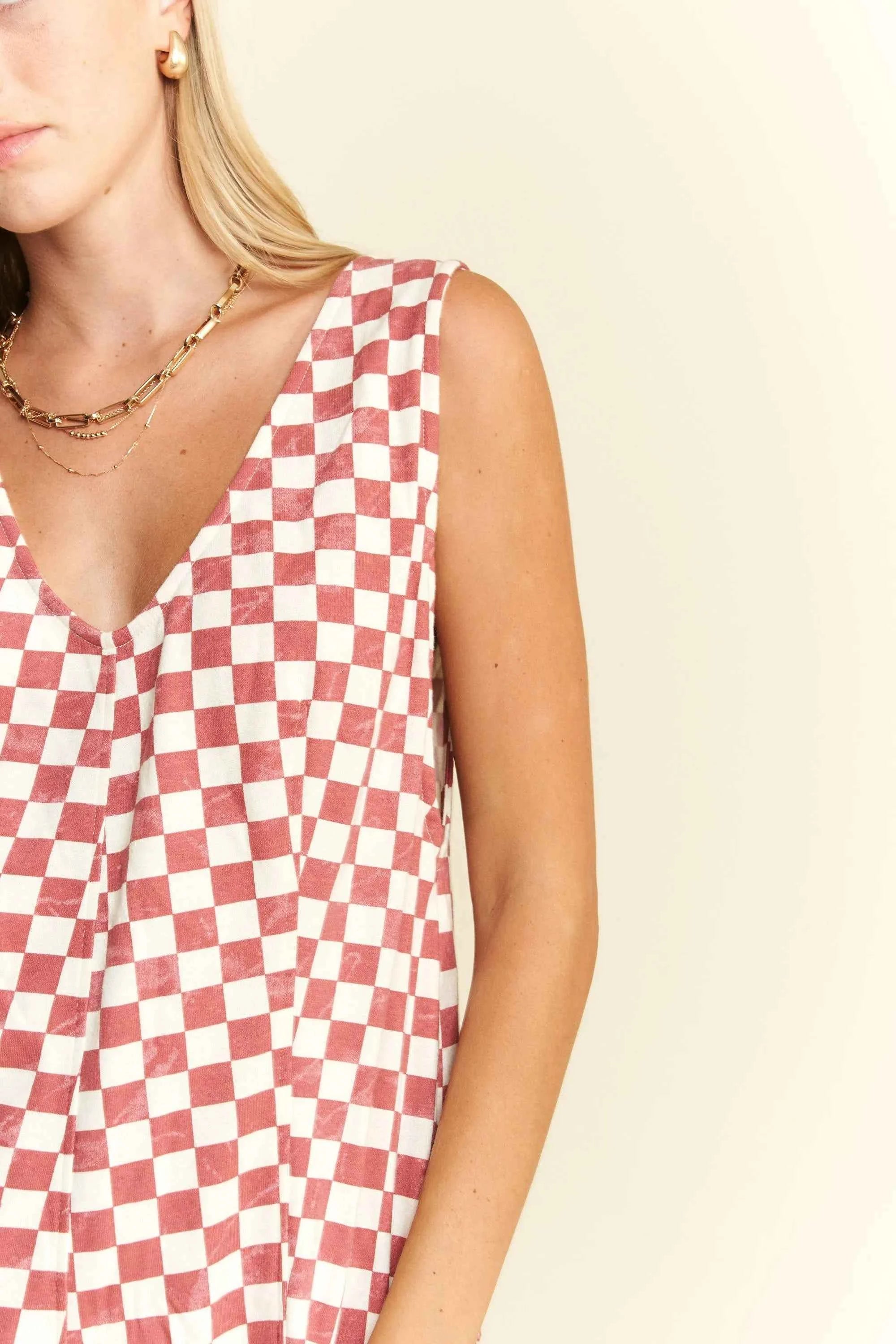 Jade By Jane Plus Size Plaid Print Shorts Romper Jade By Jane Plus Size Plaid Print Shorts Romper