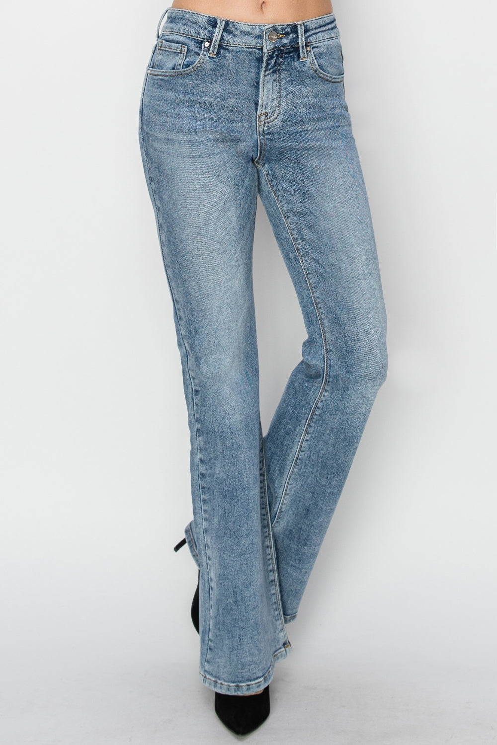 RISEN Full Size Mid Rise Bootcut Jeans RISEN Full Size Mid Rise Bootcut Jeans - TopFashionHQ