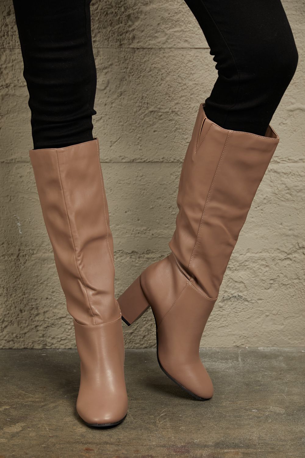 East Lion Corp Block Heel Knee High Boots East Lion Corp Block Heel Knee High Boots - TopFashionHQ