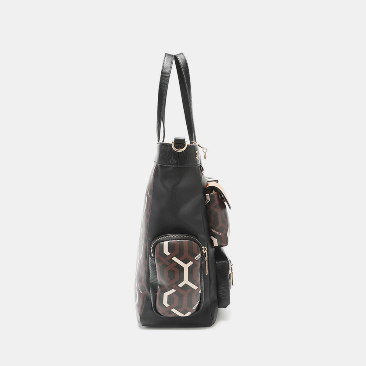 Nicole Lee USA Geometric Pattern Tote Bag Nicole Lee USA Geometric Pattern Tote Bag - TopFashionHQ