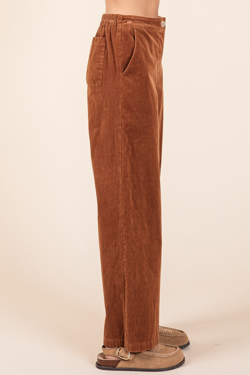 Mittoshop Corduroy Back Elastic Waist Pants Mittoshop Corduroy Back Elastic Waist Pants