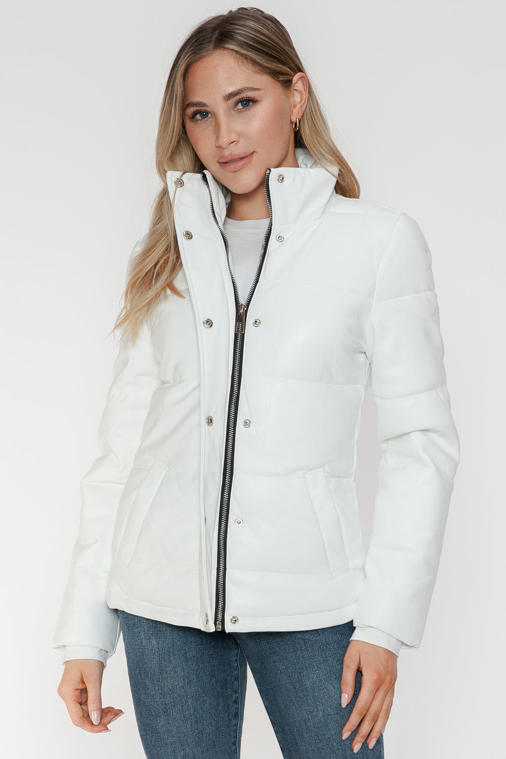 YMI Pocketed Zip Up Turtleneck Puffer Jacket YMI Pocketed Zip Up Turtleneck Puffer Jacket - TopFashionHQ