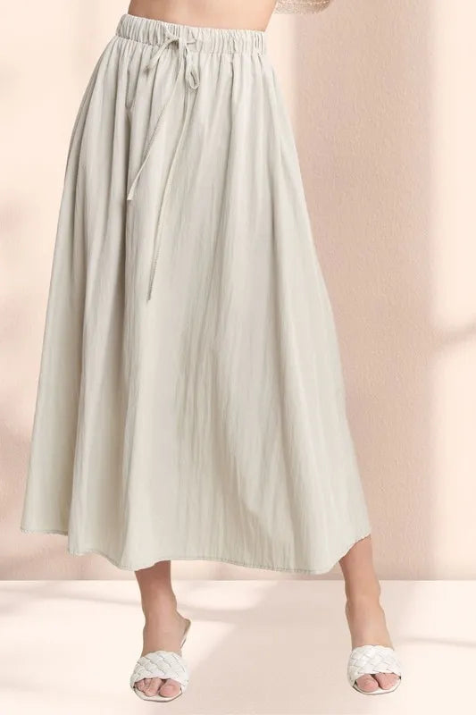 ADORA Drawstring Waist Crinkle Maxi Skirt 0e5f1645d6cd47faa3f5d81908b27969-Max-Origin