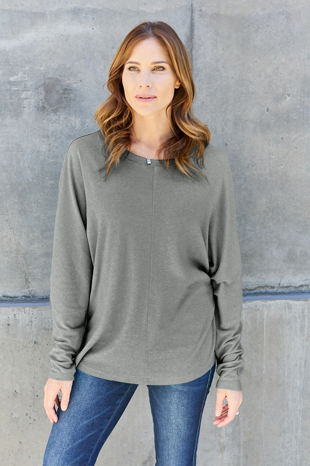 Double Take Full Size Round Neck Long Sleeve T-Shirt Double Take Full Size Round Neck Long Sleeve T-Shirt - TopFashionHQ