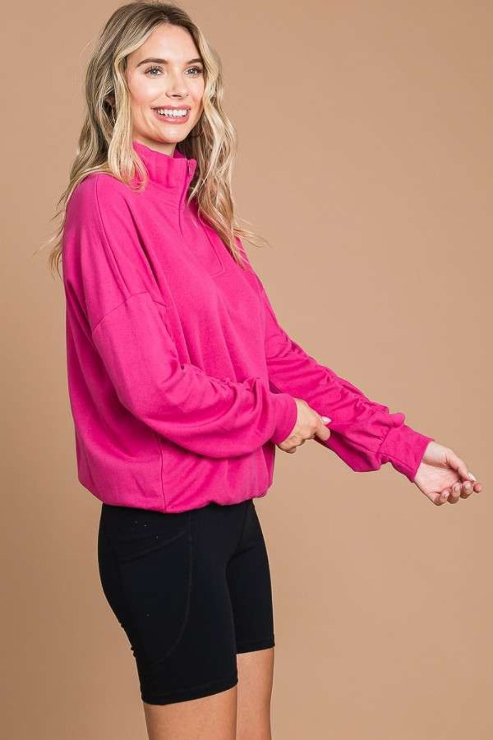 Culture Code Full Size Half Zip Long Sleeve Sweatshirt Culture Code Full Size Half Zip Long Sleeve Sweatshirt - TopFashionHQ
