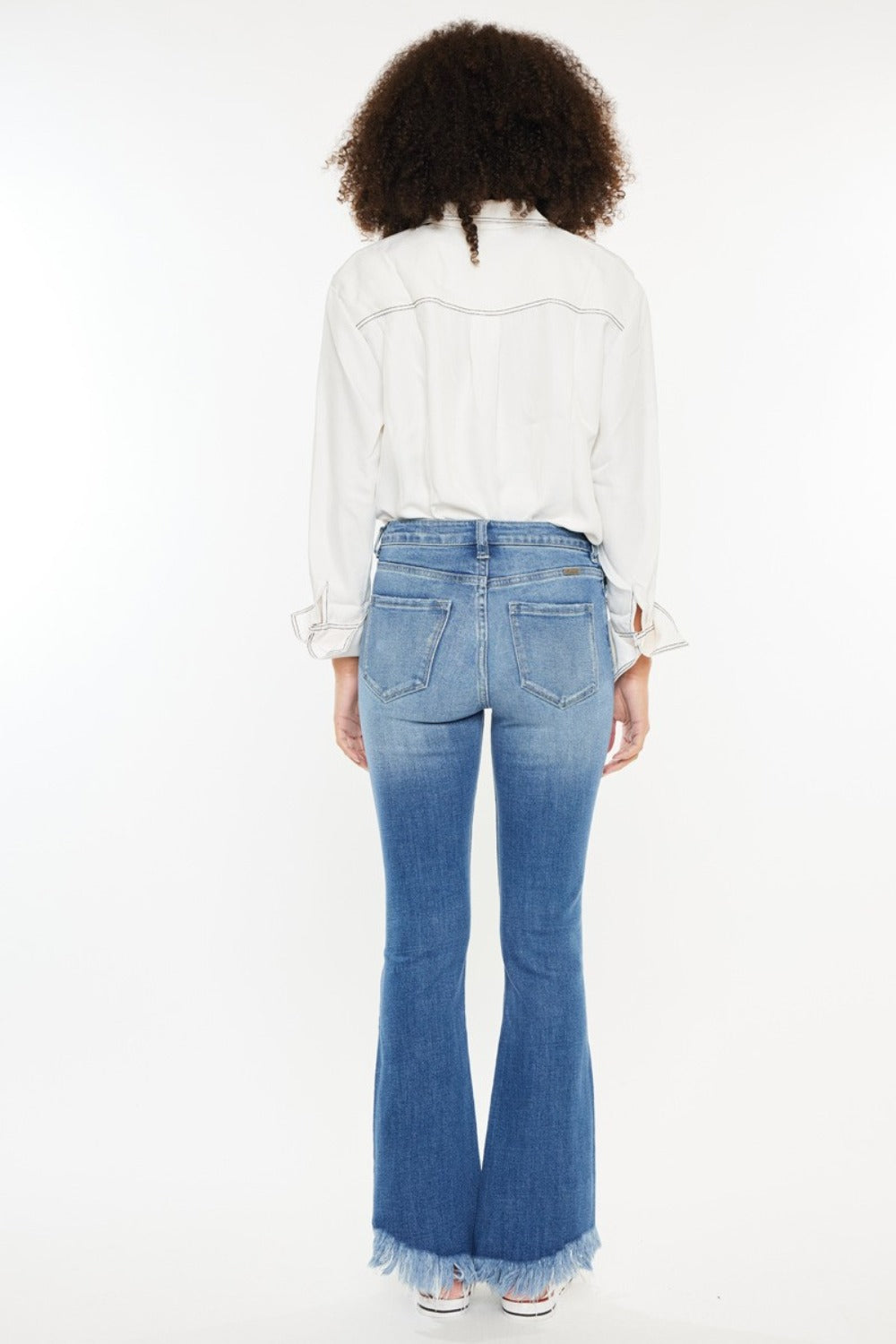 Kancan High Rise Frayed Hem Jeans Kancan High Rise Frayed Hem Jeans - TopFashionHQ