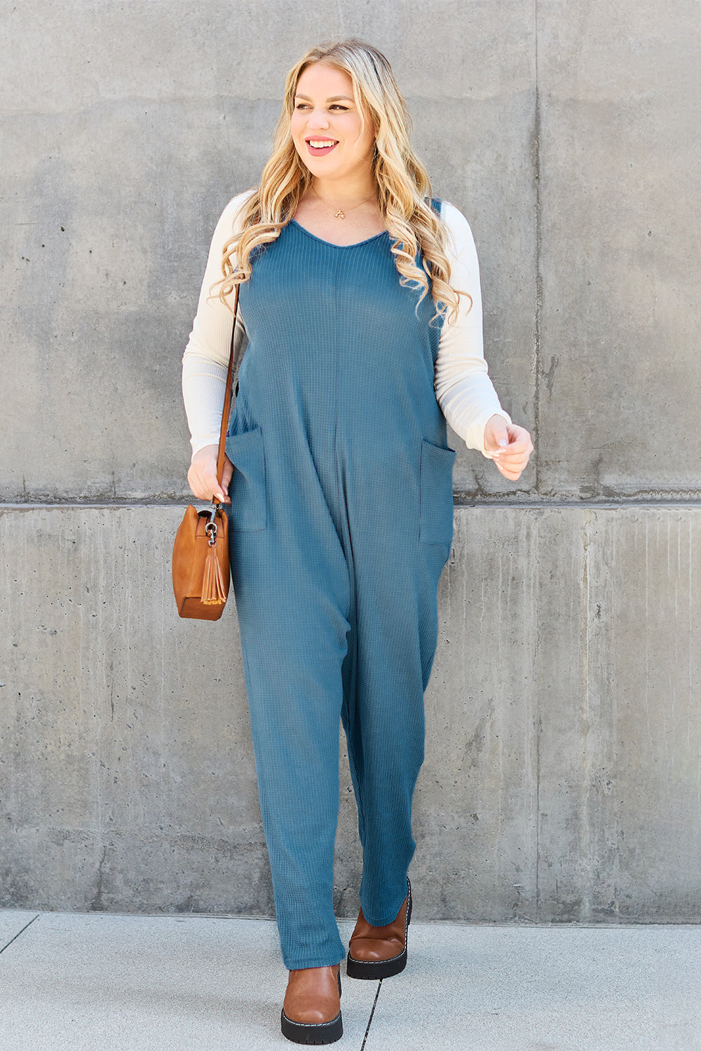 Double Take Full Size Sleeveless Straight Jumpsuit Double Take Full Size Sleeveless Straight Jumpsuit - TopFashionHQ