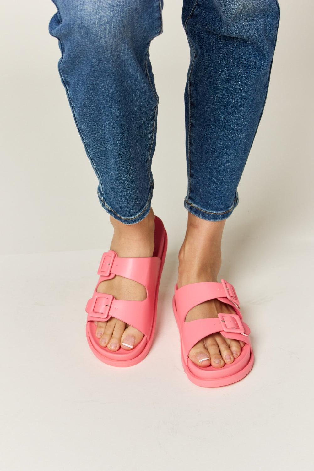Legend Double Buckle Open Toe Sandals Legend Double Buckle Open Toe Sandals - TopFashionHQ