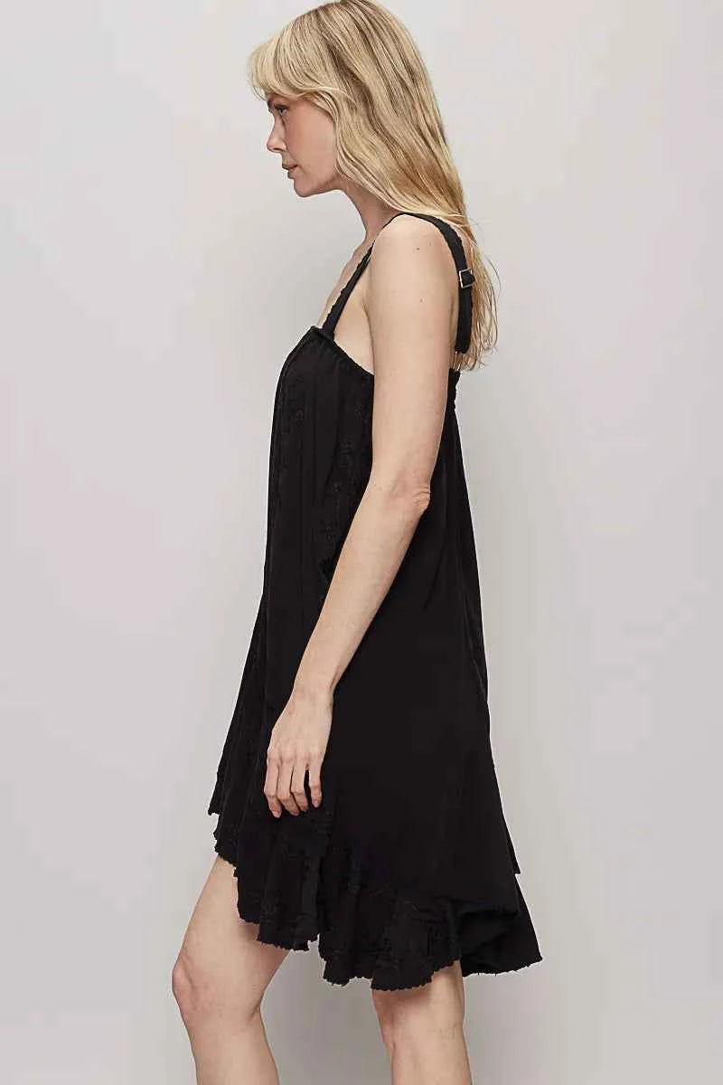 POL Ruffle Hem Sleeveless Mini Dress POL Ruffle Hem Sleeveless Mini Dress