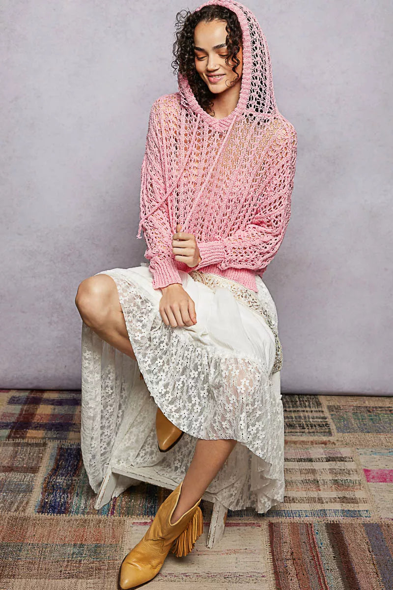 POL Openwork Round Neck High Low Knit Top 11c91444-d830-4727-bc46-2cf33f40751b-Max-Origin