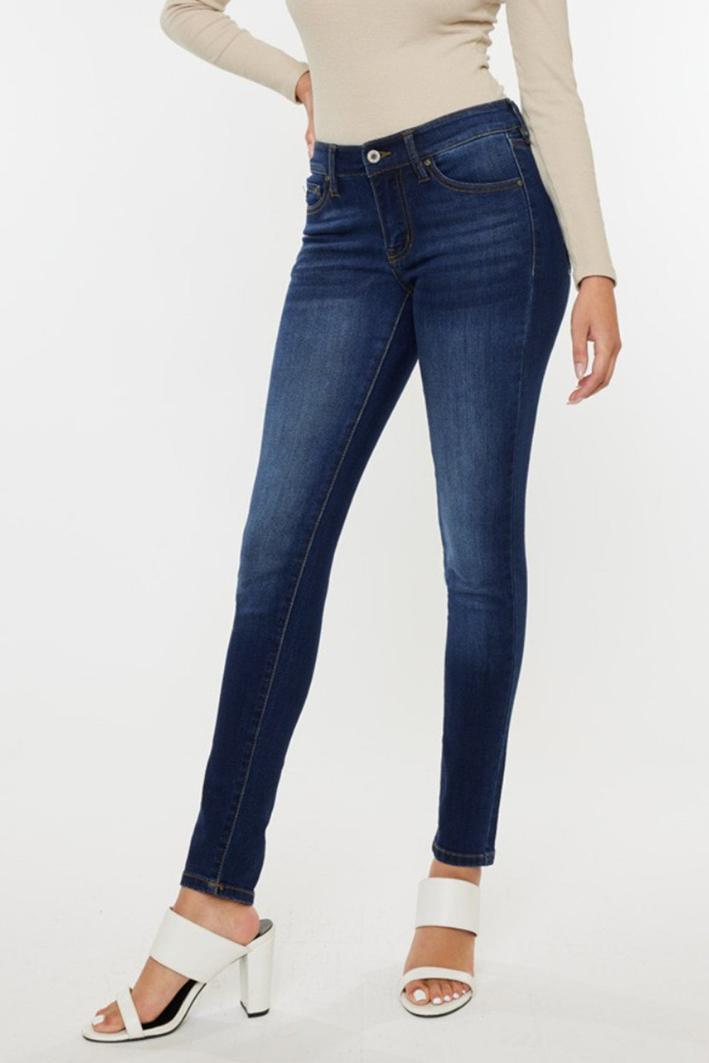 Kancan Mid Rise Gradient Skinny Jeans Kancan Mid Rise Gradient Skinny Jeans - TopFashionHQ