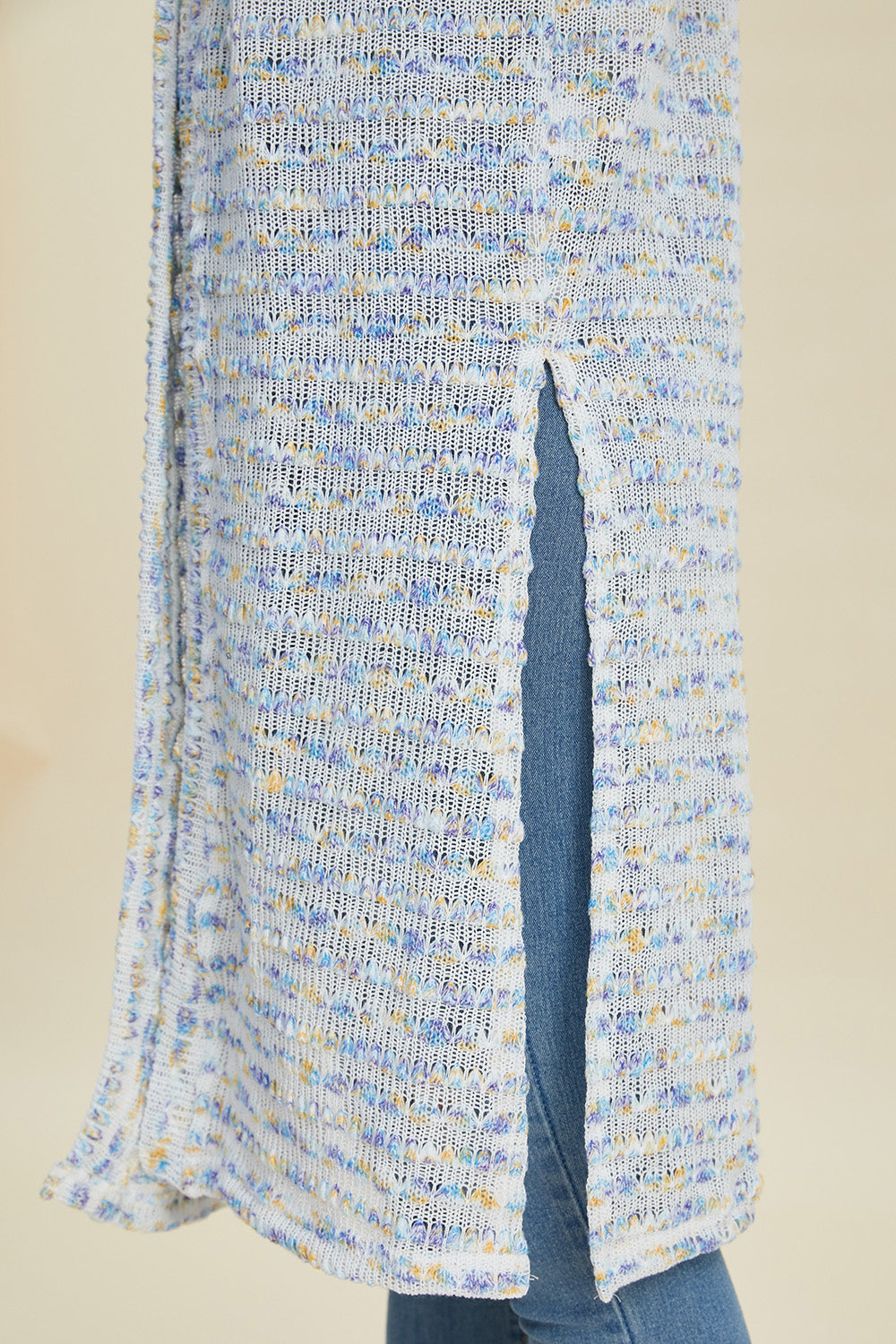 Double Take Full Size Open Front Longline Cardigan Double Take Full Size Open Front Longline Cardigan