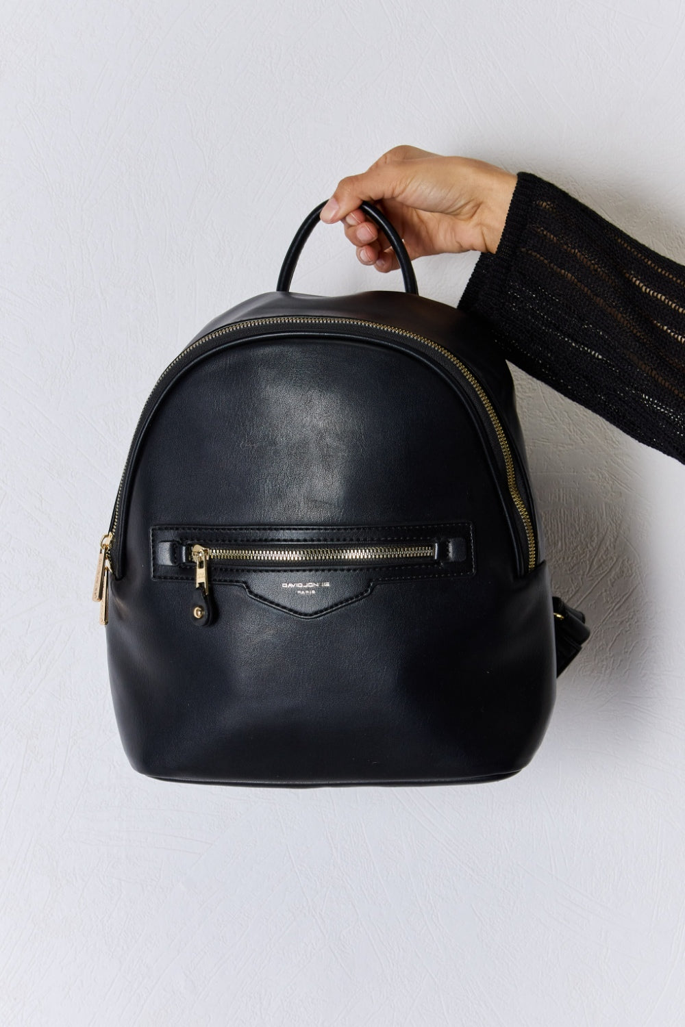 David Jones PU Leather Backpack David Jones PU Leather Backpack - TopFashionHQ