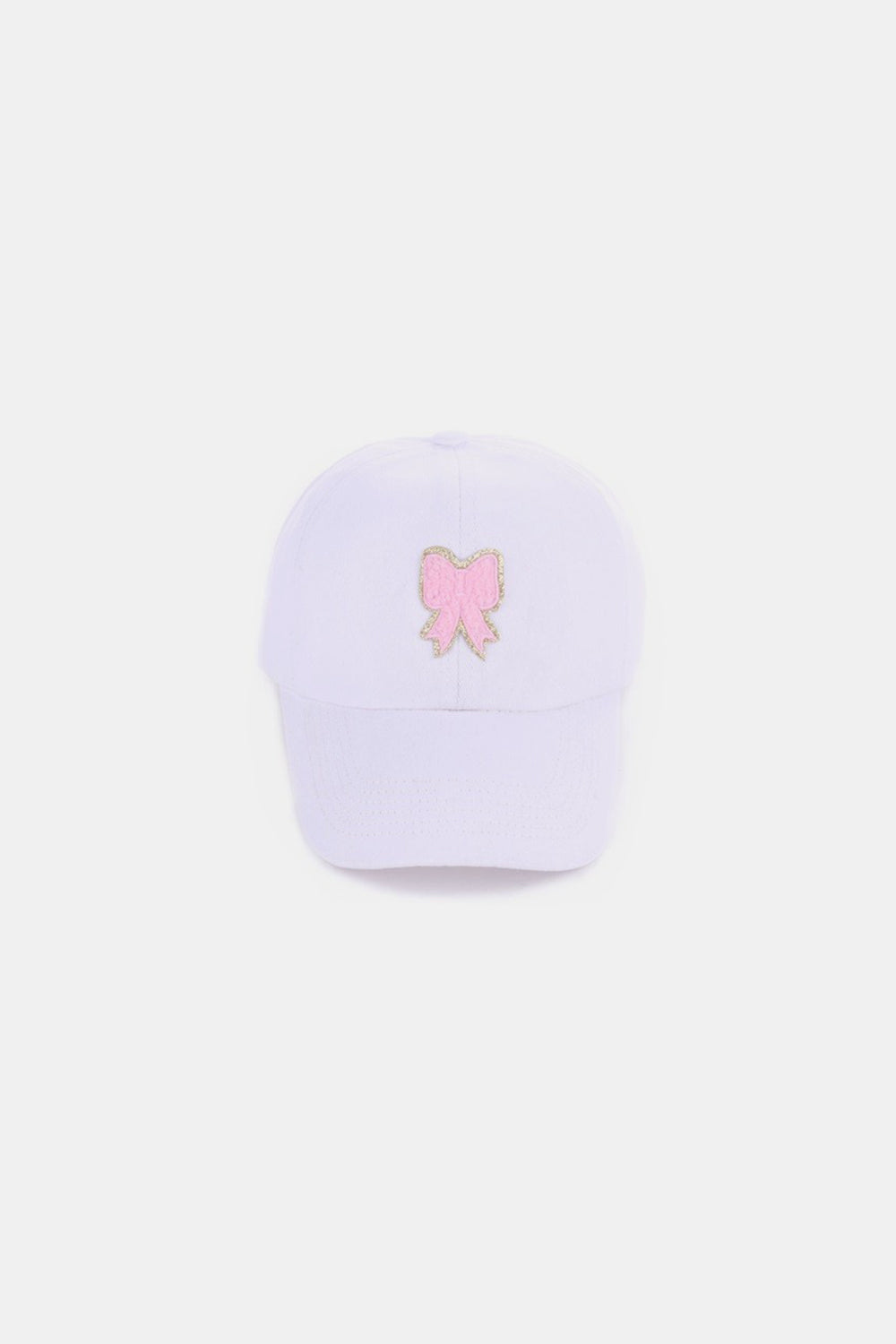 Zenana Ribbon Bow Chenille Patch Baseball Cap Zenana Ribbon Bow Chenille Patch Baseball Cap - TopFashionHQ