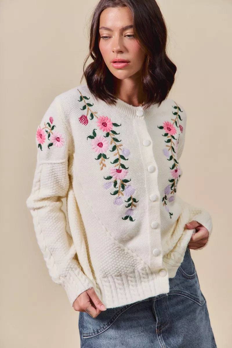 SO ME Floral Embroidered Coquette Sweater Cardigan 13dad47c0a40496cb551fecacdfdd542-Max-Origin