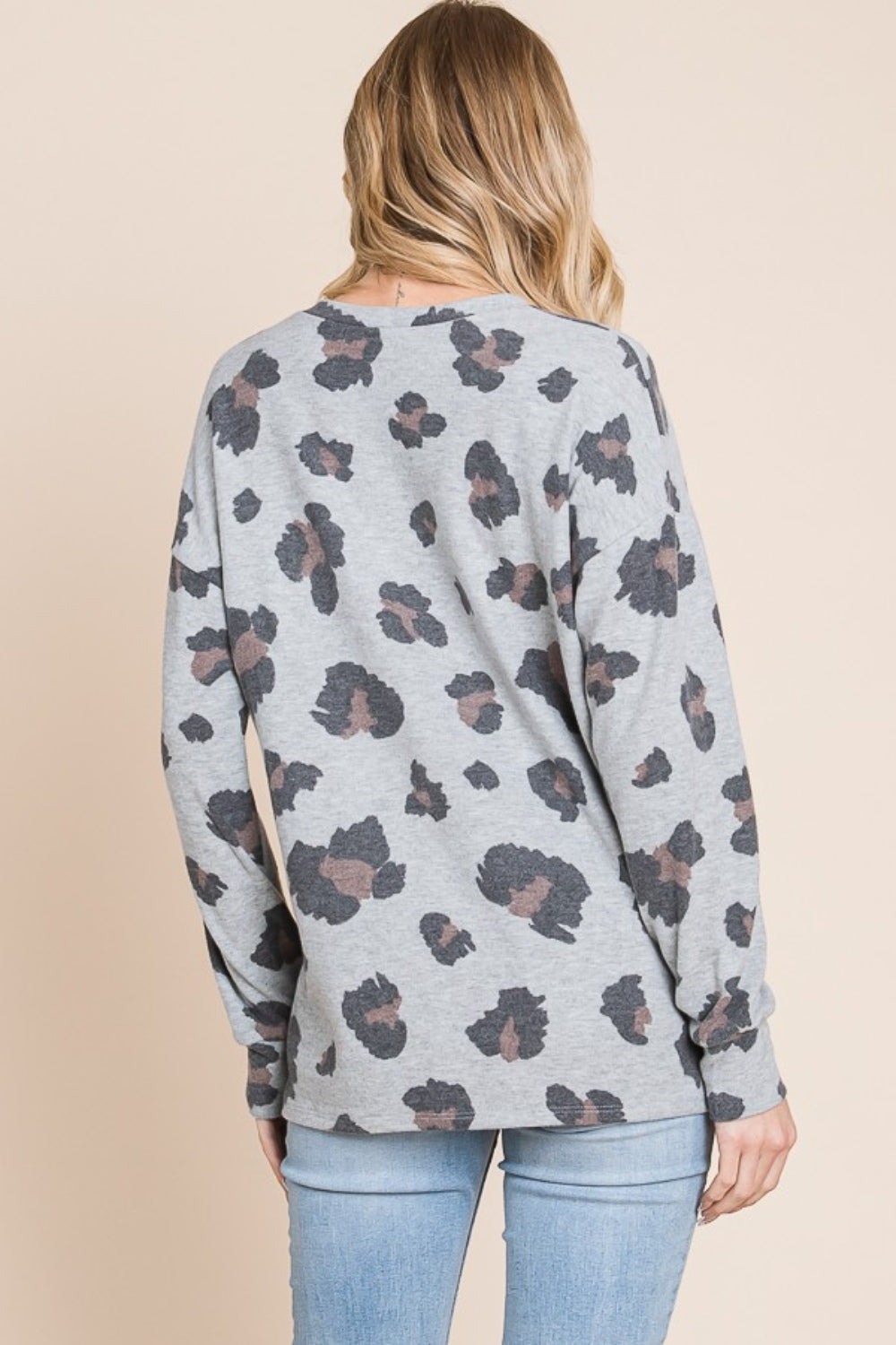 BOMBOM Leopard Drop Shoulder T-Shirt BOMBOM Leopard Drop Shoulder T-Shirt - TopFashionHQ