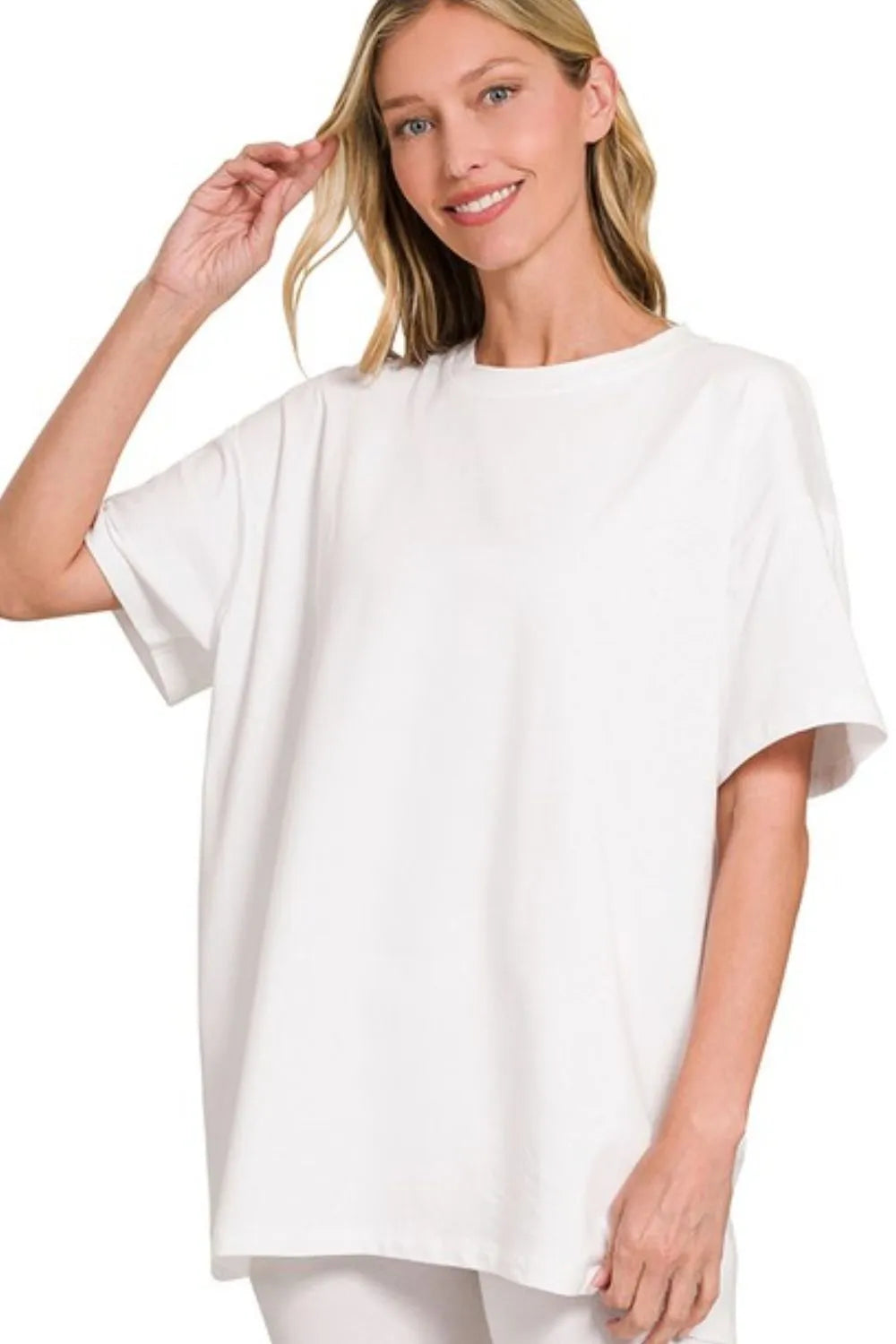 Zenana Cotton Round Neck Top & Biker Shorts 149a9074-c9c9-4df6-a573-e8944092b88d-Max-Origin
