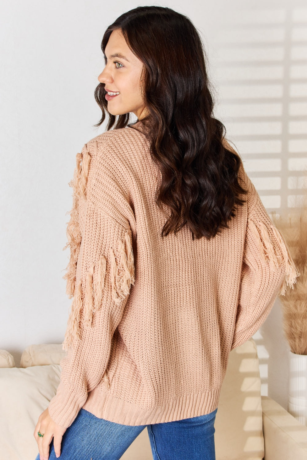 And The Why Tassel Detail Long Sleeve Sweater And The Why Tassel Detail Long Sleeve Sweater - TopFashionHQ