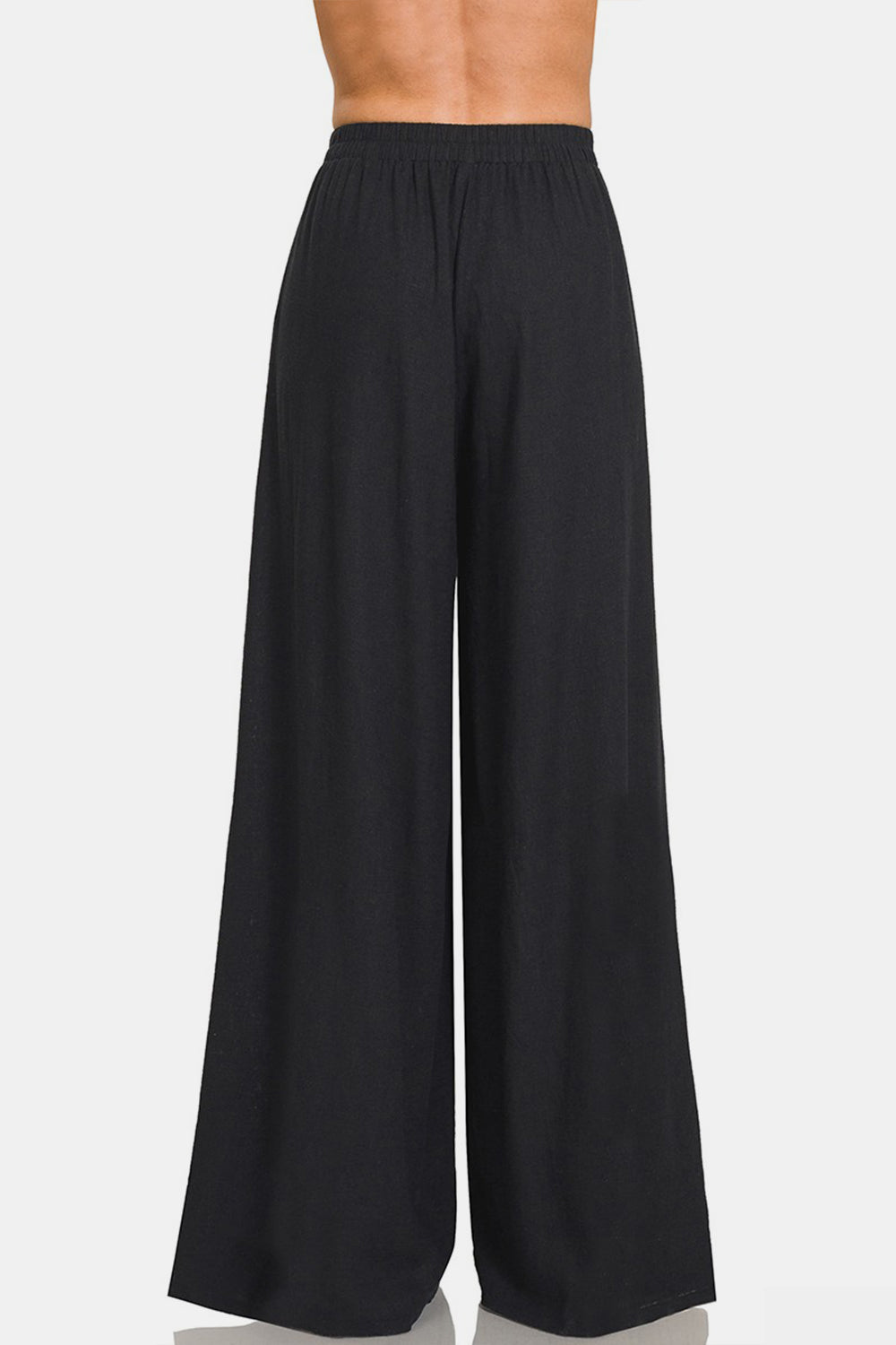 Zenana Pleated Linen Blend Wide Leg Pants Zenana Pleated Linen Blend Wide Leg Pants - TopFashionHQ
