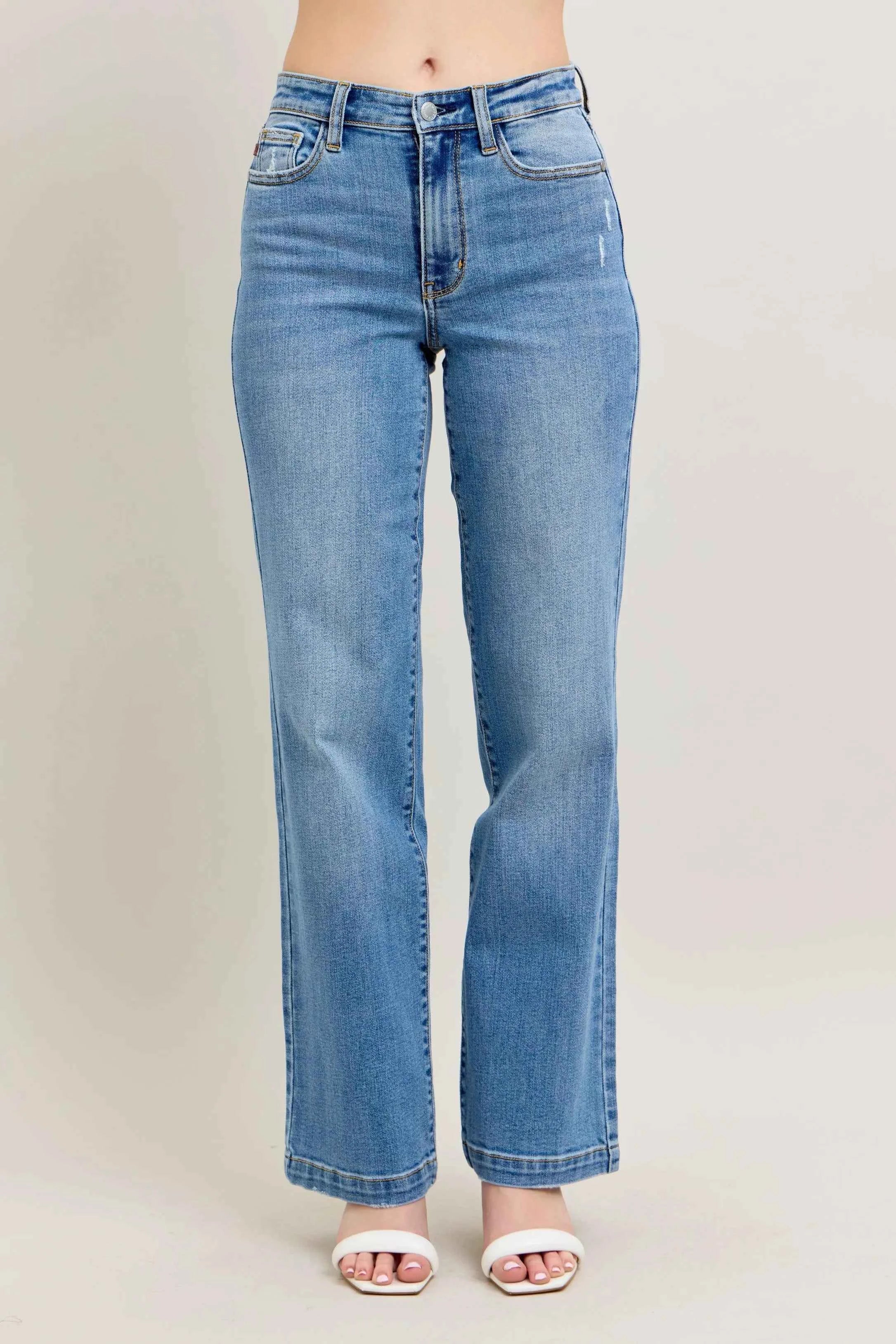 Judy Blue Full Size High Waist Straight Jeans Plus Size Judy Blue Full Size High Waist Straight Jeans Plus Size