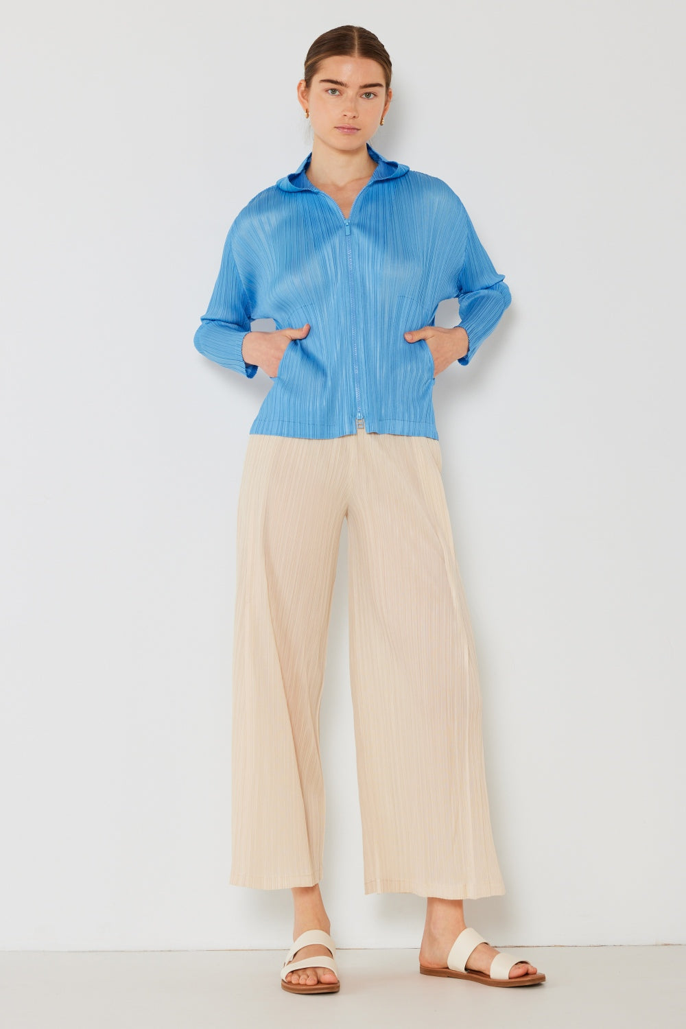 Marina West Swim Pleated Wide-Leg Pants with Side Pleat Detail Marina West Swim Pleated Wide-Leg Pants with Side Pleat Detail - TopFashionHQ