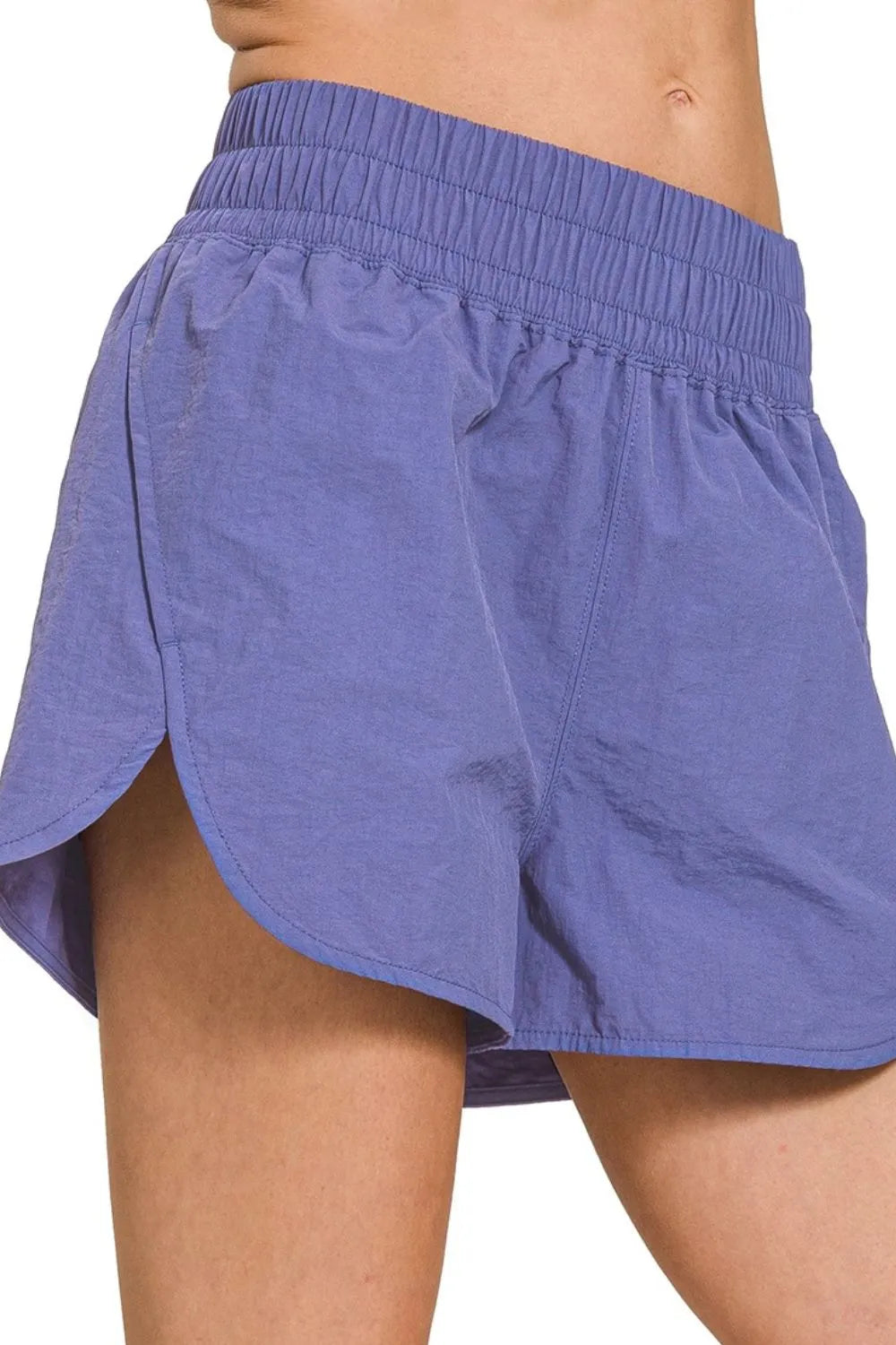 Zenana Windbreaker Smocked Waistband Running Shorts 19fa3f81-2abe-4a49-bbc2-db1d34f707eb-Max-Origin
