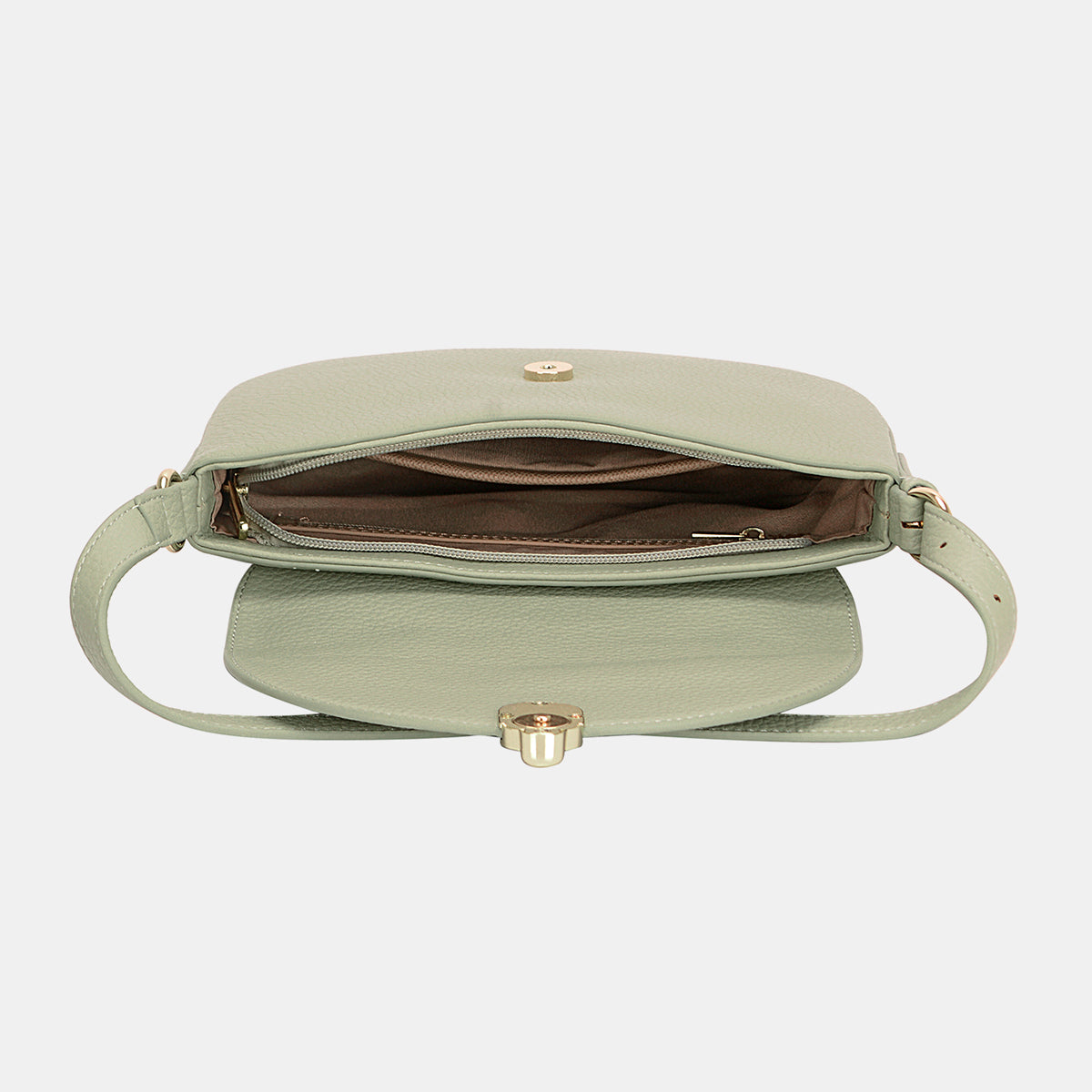 David Jones Metal Buckle Shoulder Bag David Jones Metal Buckle Shoulder Bag - TopFashionHQ