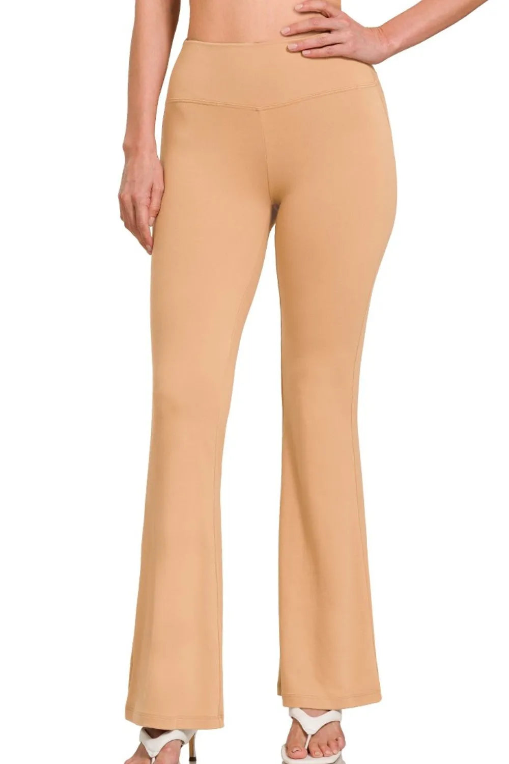 Zenana Buttery Soft Flare Leg High Waist Yoga Pants 1aba51a3-d0a8-40a1-ad86-834558a10cf1-Max-Origin